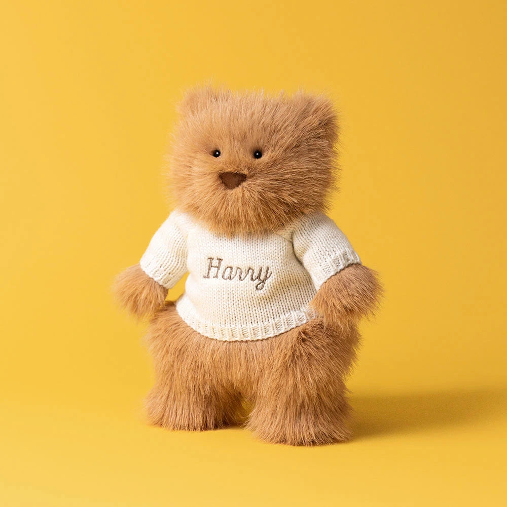 Bartholomew Bear Bouffant With Personalized Cream Jumper - US 4938