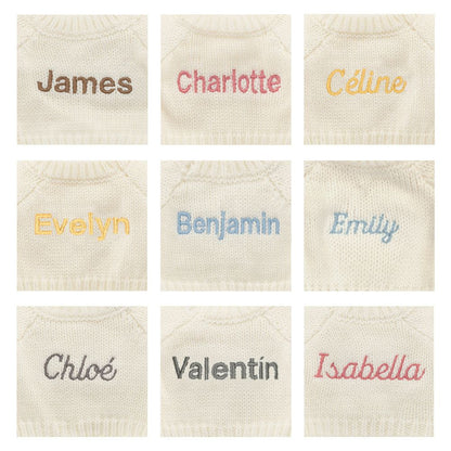 Blossom Beige Bunny 'Petal' With Personalized Cream Jumper - US 1322