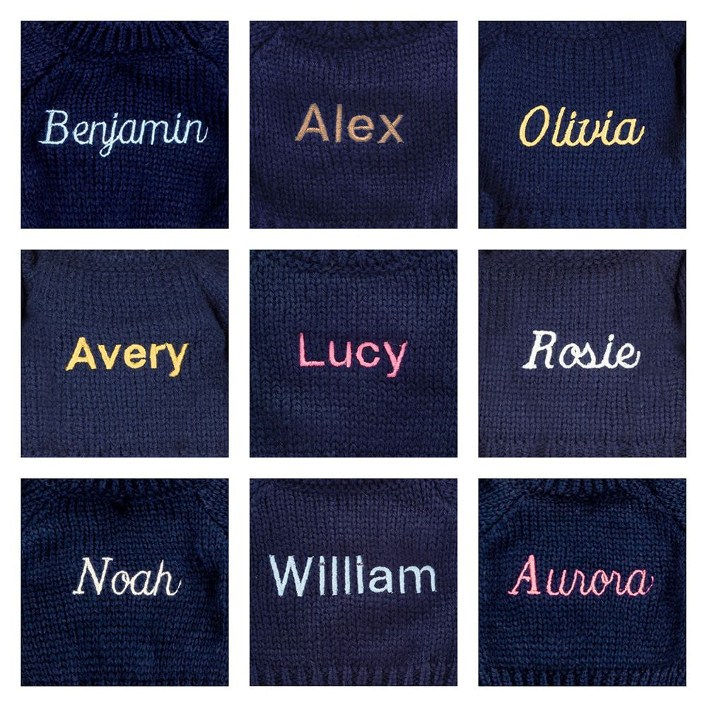 Blossom Cream Bunny 'Berry' With Personalized Navy Jumper - US 0848