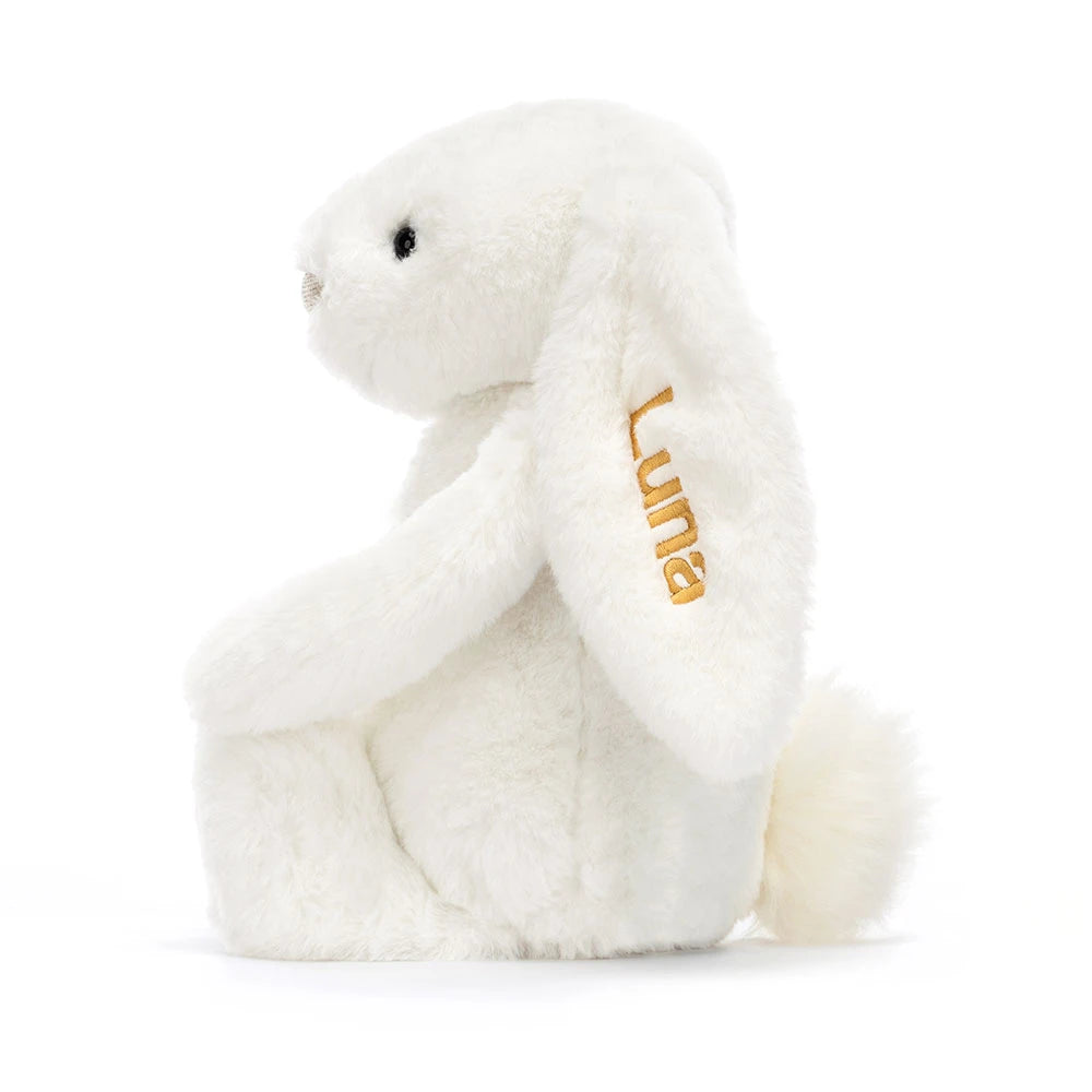 Personalized Bashful Luxe Bunny Luna Medium - US 0795
