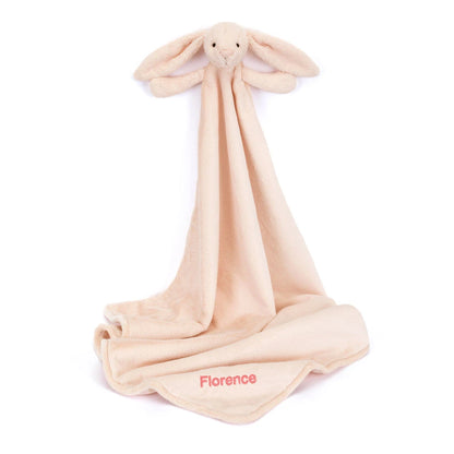 Personalized Bashful Blush Bunny Blankie - US 2396
